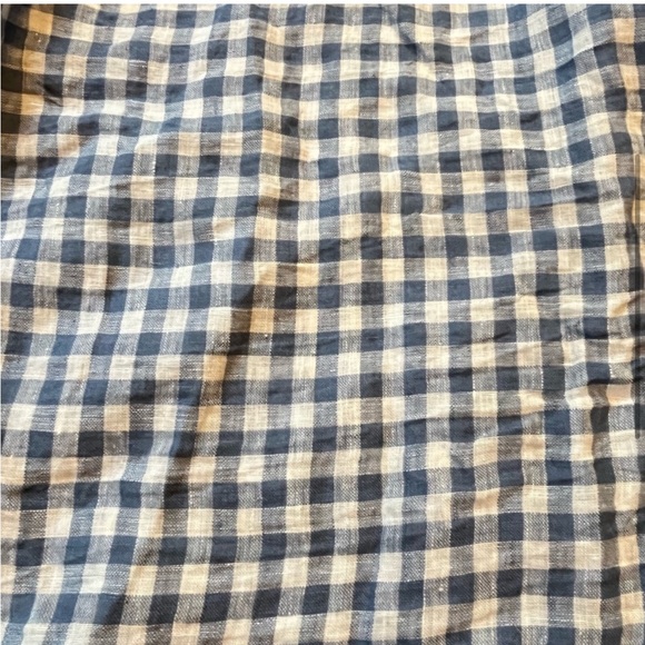 CP Shades Gigi Linen Top blue and white check pattern button up size extra large - Picture 4 of 8